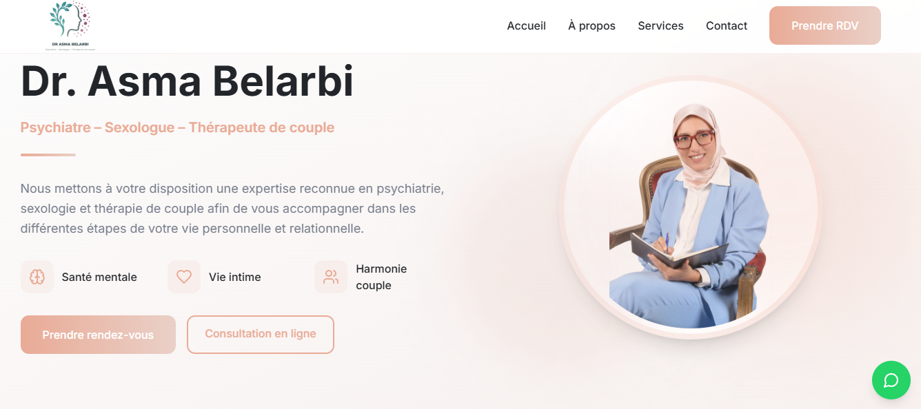 Dr Asma Belarbi — site cabinet